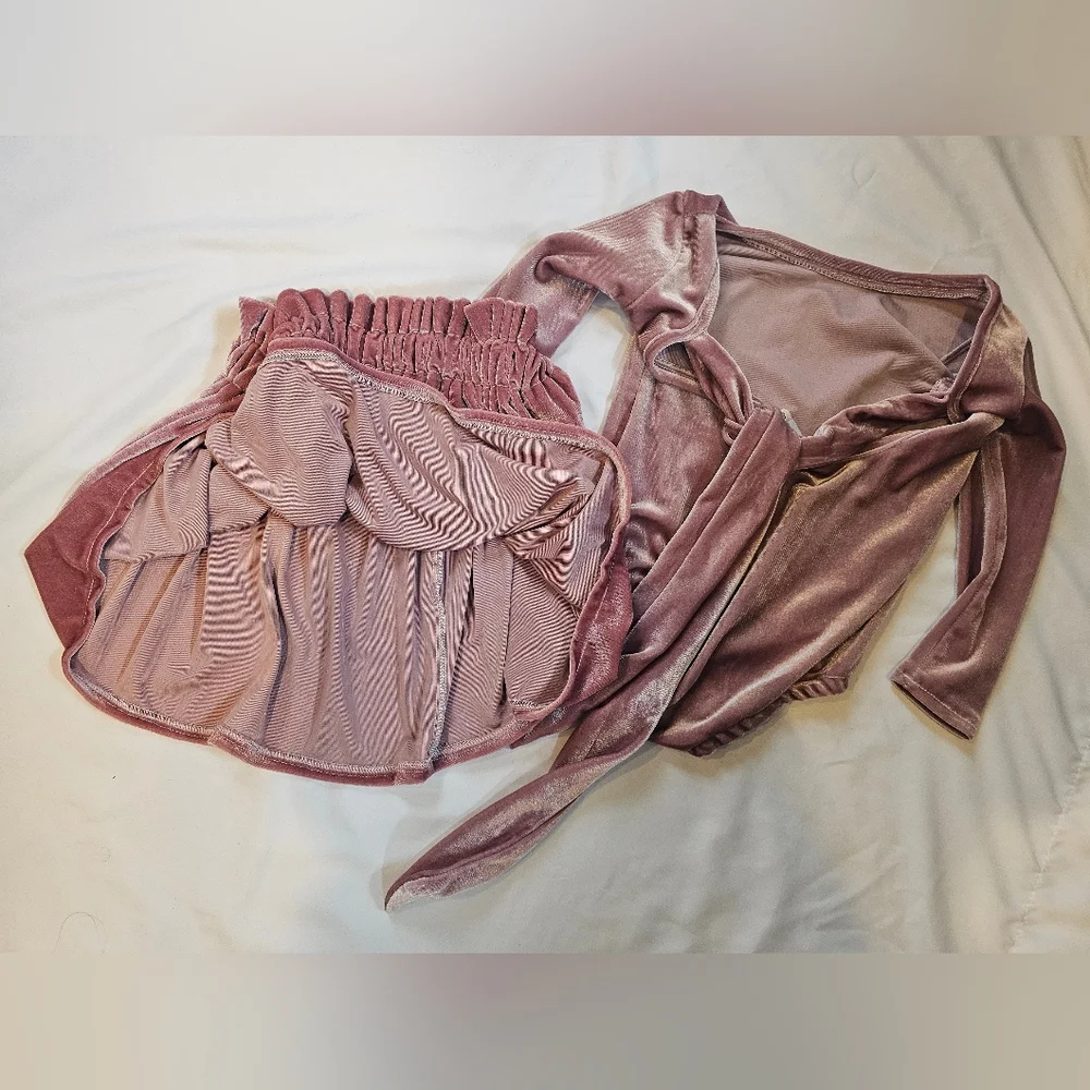 Handmade Two Piece Girls Outfit- Dusty Rose- Bowie And Lou- Size 5